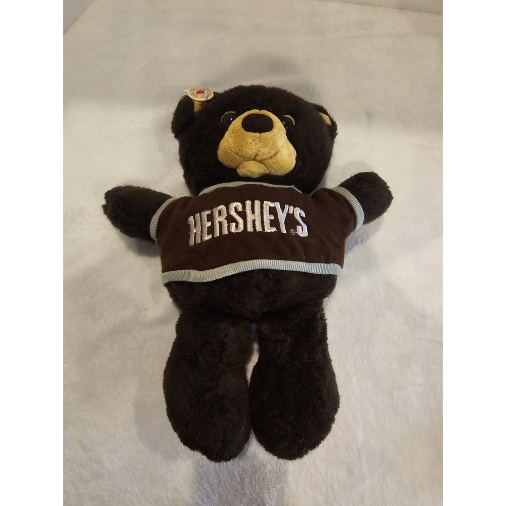 Hershey's Plush Bear Brown Stuffed Animal w/‎ Logo Sweater Vintage
